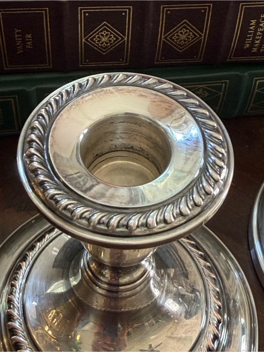 Art S Co. Silver Plated Copper Candlestick Holders